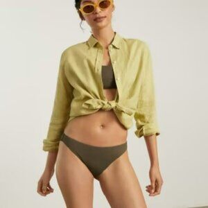 Everlane The Bikini Bottom Beech Green Size XS NWT